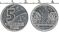 Продать Монеты Бразилия 5 крузейро 1990 Медно-никель