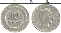 Продать Монеты Колумбия 10 сентаво 1967 Медно-никель