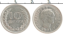 Продать Монеты Колумбия 10 сентаво 1969 Сталь покрытая никелем