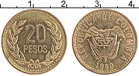Продать Монеты Колумбия 20 песо 1989 Латунь