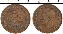 Продать Монеты ЮАР 1 пенни 1942 Бронза