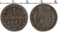 Продать Монеты Саксония 1 пфенниг 1773 Медь