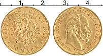 Продать Монеты Пруссия 20 марок 1886 Золото