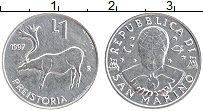 Продать Монеты Сан-Марино 1 лира 1997 Алюминий