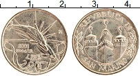 Продать Монеты Сан-Марино 20 лир 2001 Медно-никель