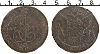Продать Монеты 1762 – 1796 Екатерина II 5 копеек 1764 Медь