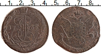 Продать Монеты 1762 – 1796 Екатерина II 5 копеек 1765 Медь