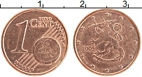 Продать Монеты Финляндия 1 евроцент 2003 сталь с медным покрытием
