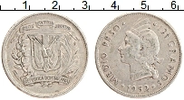 Продать Монеты Доминиканская республика 1/2 песо 1961 Серебро