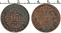Продать Монеты Азорские острова 10 рейс 1865 Медь