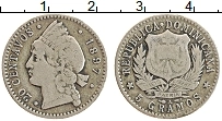 Продать Монеты Доминиканская республика 20 сентаво 1897 Серебро