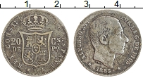 Продать Монеты Филиппины 20 сентим 1883 Серебро