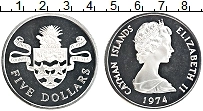 Продать Монеты Каймановы острова 5 долларов 1974 Серебро