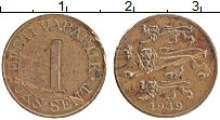 Продать Монеты Эстония 1 сент 1939 Бронза