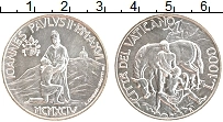 Продать Монеты Ватикан 1000 лир 1994 Серебро