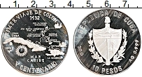 Продать Монеты Куба 10 песо 1990 Серебро