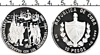 Продать Монеты Куба 10 песо 1990 Серебро