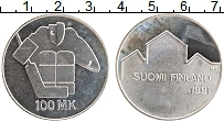 Продать Монеты Финляндия 100 марок 1991 Серебро