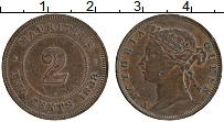 Продать Монеты Маврикий 2 цента 1884 Бронза