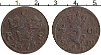 Продать Монеты Швеция 1/6 эре 1673 Медь