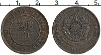 Продать Монеты Бразилия 20 рейс 1889 Бронза