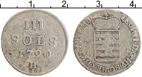 Продать Монеты Люксембург 3 соля 1790 Серебро