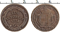 Продать Монеты Швабия 1 крейцер 1804 Медь