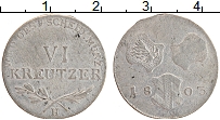 Продать Монеты Швабия 6 крейцеров 1805 Серебро