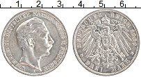 Продать Монеты Пруссия 3 марки 1908 Серебро