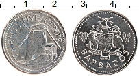 Продать Монеты Барбадос 25 центов 2004 Медно-никель