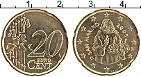 Продать Монеты Сан-Марино 20 евроцентов 2008 Латунь