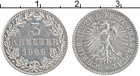 Продать Монеты Франкфурт 3 крейцера 1846 Серебро
