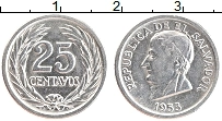 Продать Монеты Сальвадор 25 сентаво 1953 Серебро