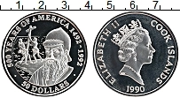 Продать Монеты Острова Кука 50 долларов 1990 Серебро