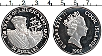 Продать Монеты Острова Кука 50 долларов 1990 Серебро