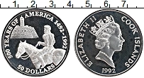 Продать Монеты Острова Кука 50 долларов 1992 Серебро