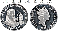 Продать Монеты Острова Кука 50 долларов 1992 Серебро
