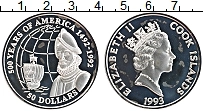 Продать Монеты Острова Кука 50 долларов 1992 Серебро