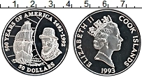 Продать Монеты Острова Кука 50 долларов 1992 Серебро