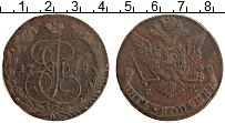 Продать Монеты 1762 – 1796 Екатерина II 5 копеек 1778 Медь