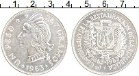Продать Монеты Доминиканская республика 1 песо 1963 Серебро