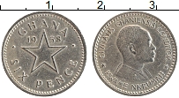 Продать Монеты Гана 6 пенсов 1958 Медно-никель
