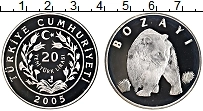 Продать Монеты Турция 20 лир 2005 Серебро