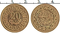 Продать Монеты Тунис 20 миллим 1960 Латунь