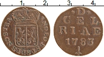 Продать Монеты Голландия 1 дьюит 1768 Медь