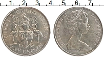 Продать Монеты Теркc и Кайкос 1 крона 1969 Медно-никель