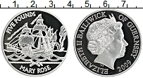 Продать Монеты Гернси 5 фунтов 2009 Серебро