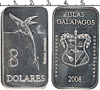 Продать Монеты Галапагосские острова 8 долларов 2008 Серебро