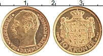 Продать Монеты Дания 10 крон 1909 Золото
