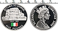 Продать Монеты Гибралтар 5 фунтов 2005 Серебро